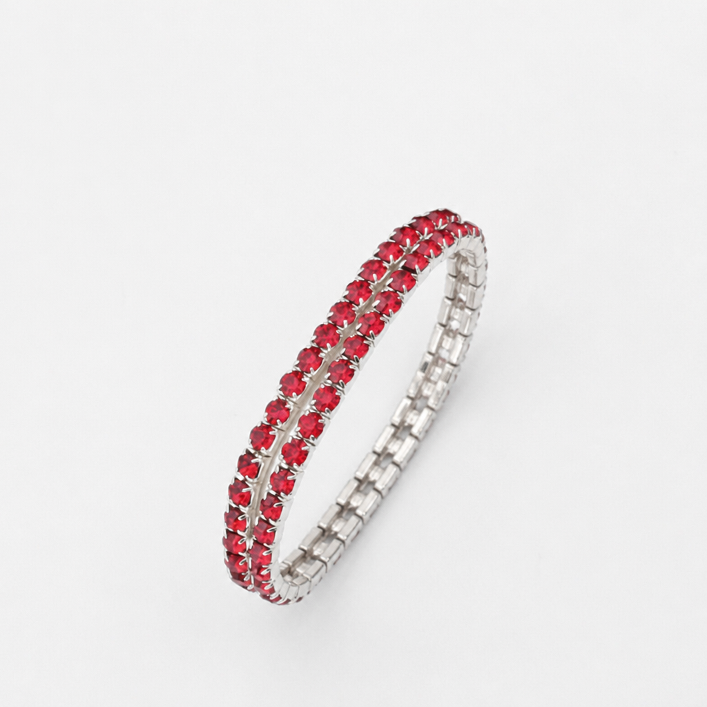 Elegantes Kristall-Armband aus Weißgold
