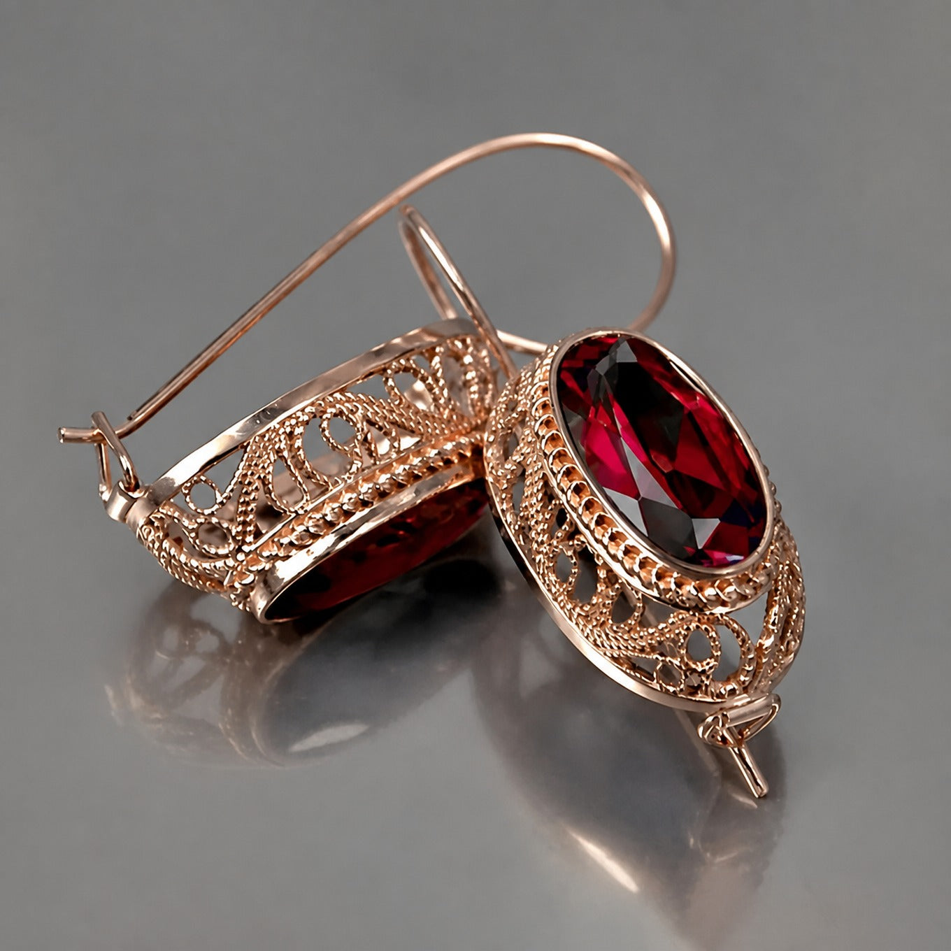 Elegante Ohrringe aus Roségold