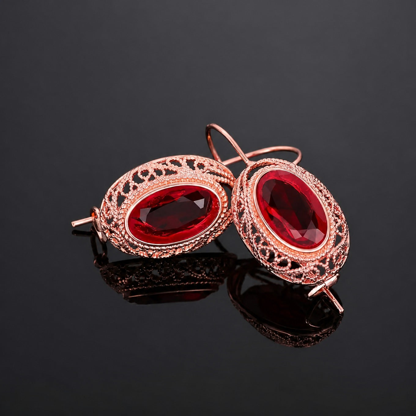 Elegante Ohrringe aus Roségold