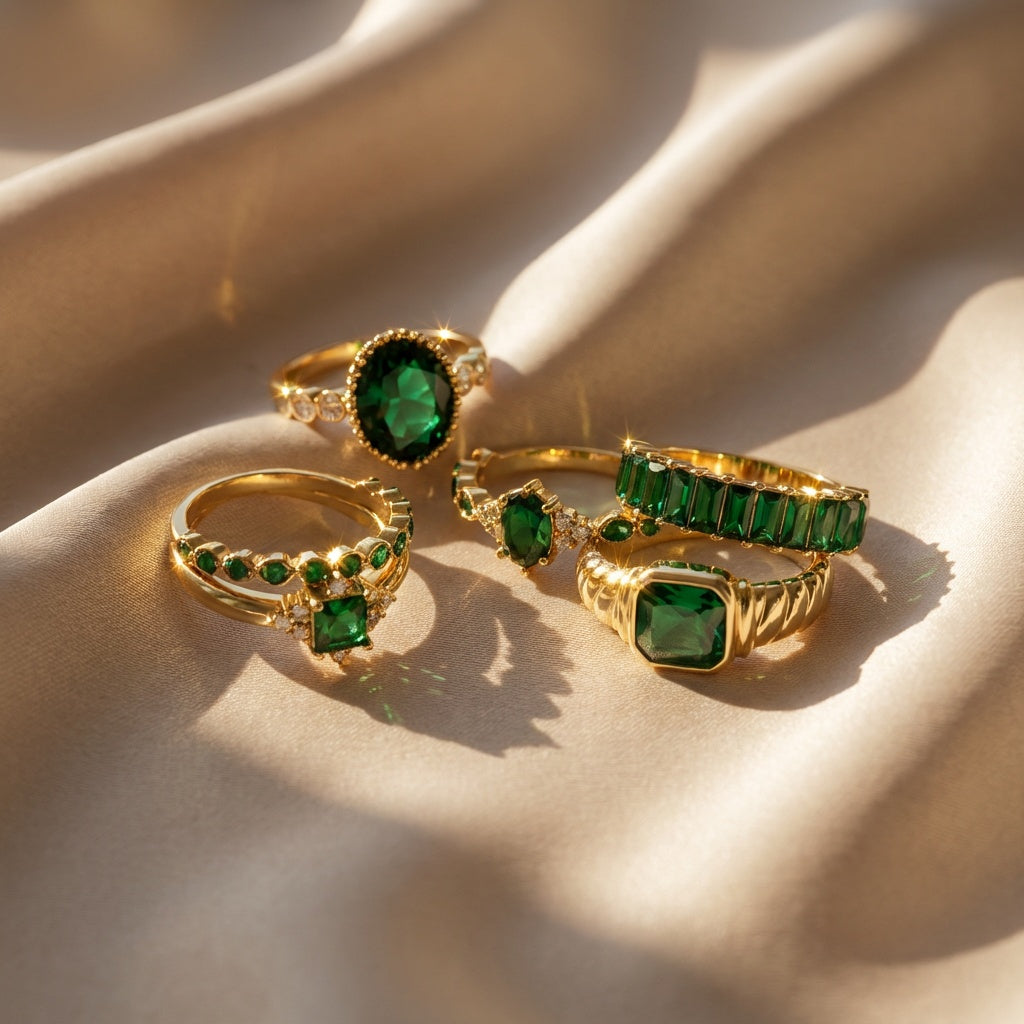 Palazzo Smaragd Ring Set