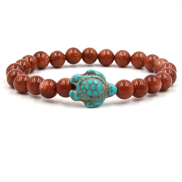 Unique Natural Stone Beads Turtle Bracelets