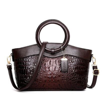 Alfrida | Elegant handbag with sophisticated crocodile embossing