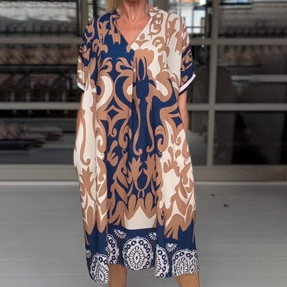 Alessia | Airy Midi Dress with V-Neck