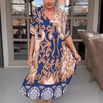 Alessia | Airy Midi Dress with V-Neck