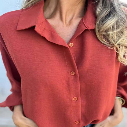 Elysa™ | Elegant Button-Up Blouse