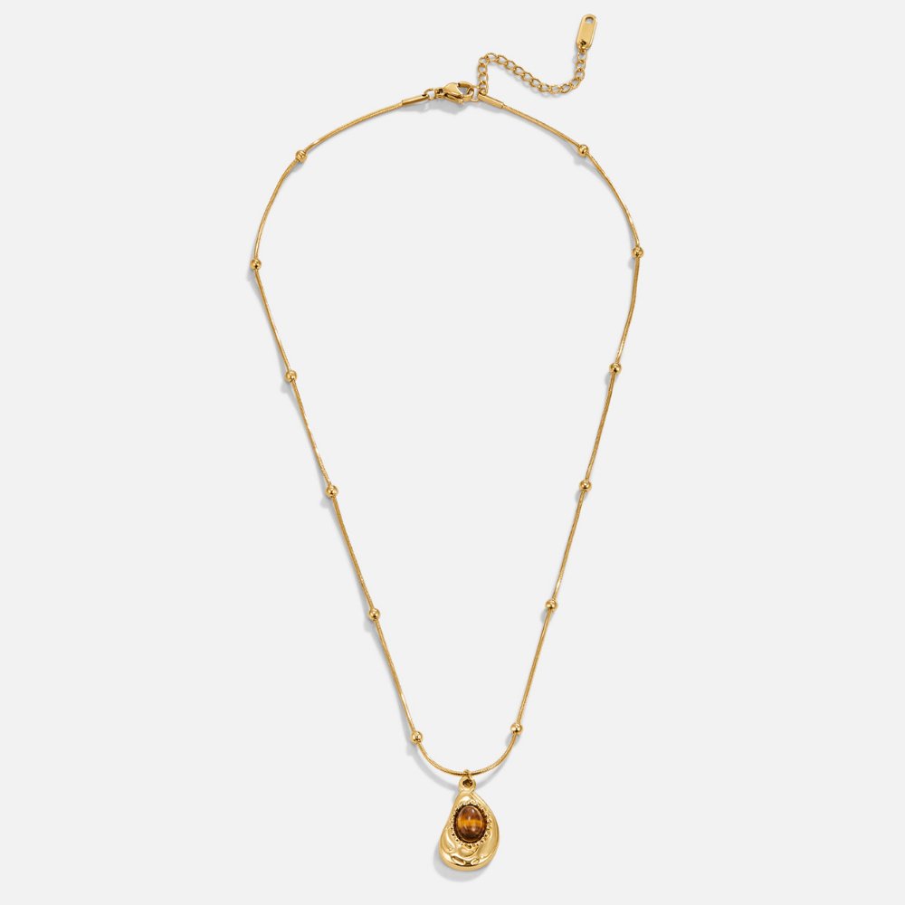 Elegante Goldkette mit Tigerauge