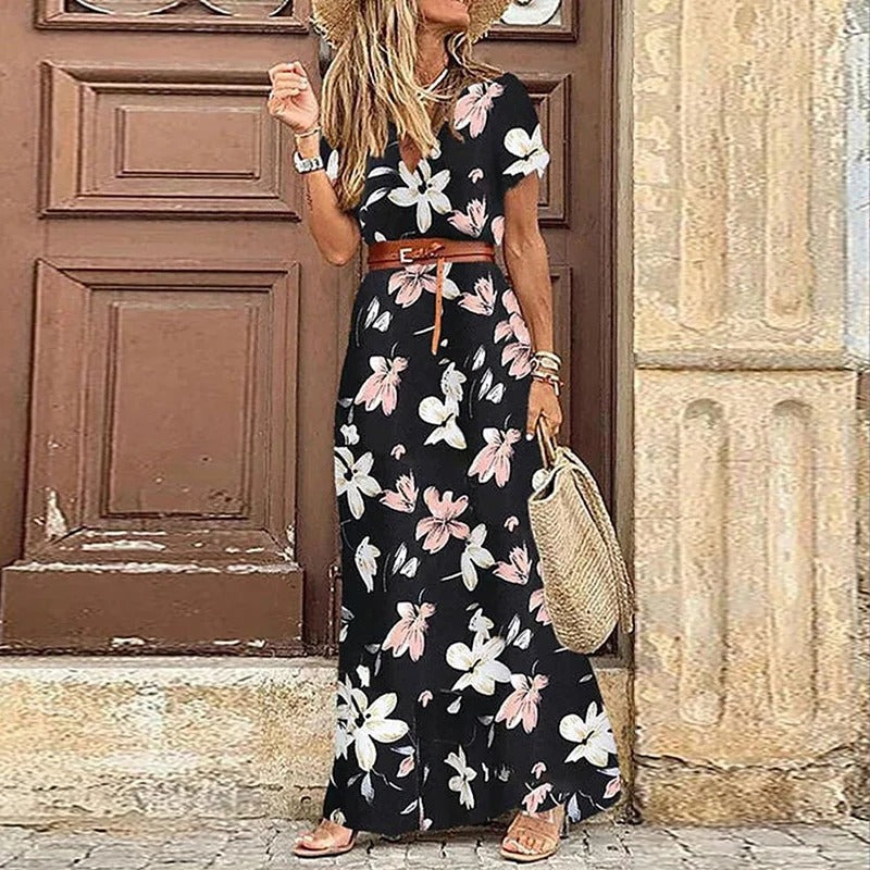 Teske™ - Maxi Ibiza Dress - Includes Belt